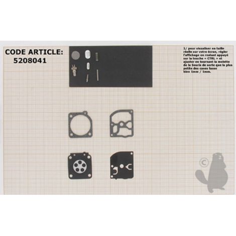 Kit Réparation Membranes Et Joints Carburateur Adaptable Stihl Modèles Fs38, Fs45, Fs46, Hs45, Ht70, Ht75. Remplace Origine Zama