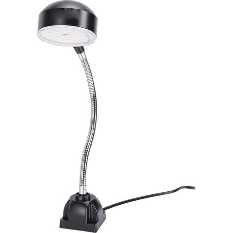 Lampe d'atelier LED 15 W avec bras flexible de 30 cm, base carrée, pour tour, établi, grille d'égout, éclairage industriel, prise UE (1/5)
