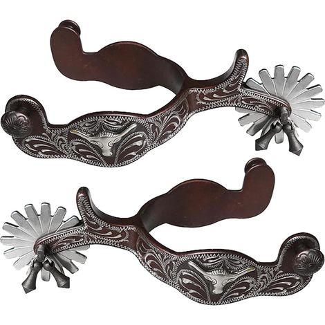 Éperon de cheval en métal - Décoration de bottes de vache occidentale pour équestres, compétition, divertissement, bottes de cheval (1/5)