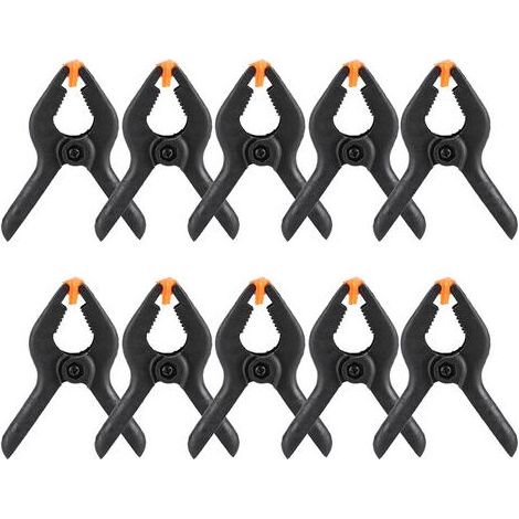 10 pièces 3 pouces A Type noir multifonctionnel pince à ressort en plastique bricolage outil de travail du bois (1/5)