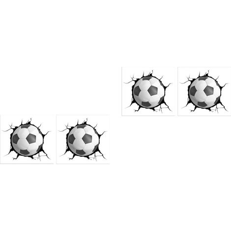 2 Ensembles Autocollants De Football Décoratifs Pour Stickers Muraux Forme De Ballons De Football Pour Décoration Chambre Et Écoles 2 Feuilles2 (1/5)