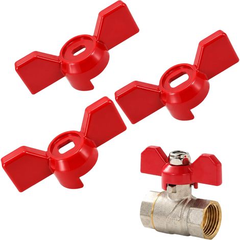 3 Pièces Volant de Valve avec Raccord, Volant de Commande pour Robinet, Poignée de Remplacement Robuste, pour Vanne d'Arrêt, Vanne à Guérite et Conduites de Plomberie (1/5)