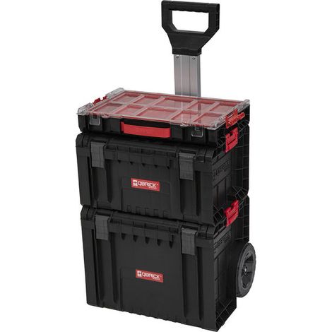 QBRICK - Carro de herramientas con 3 cajas vacías - Juego de 3 - Servidor de taller, caja con organizador, apilable, móvil - Sistema QBRICK Pro Set 2 - Set de Pro Toolbox (1/2)