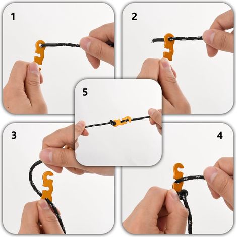Cordes de haubanage avec clés réfléchissantes 8 pcs 4 m 4 mm