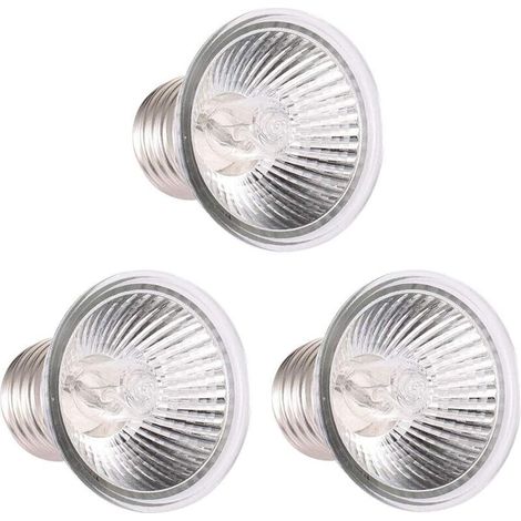 Lámpara de calor UVA UVB de 25 W, bombilla calefactora para reptiles, lagartos, tortugas y acuarios (3 bombillas) - Fei Yu (1/5)