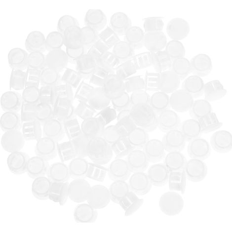 Cache-vis à clipser lot de 100 en plastique transparent diamètre 14 mm (1/5)