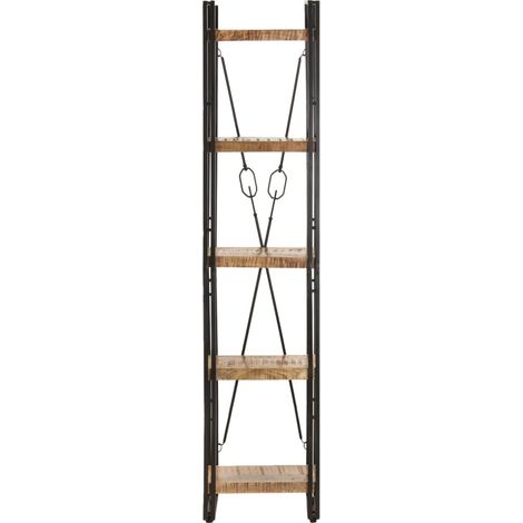 Maison Exclusive - Libreria a 5 Ripiani 40x30x180 cm in Legno Massello di Mango