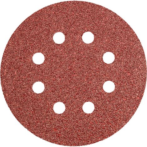 Klett-Schleifscheiben 125 mm, P40, 5 Stück, mit 8 Löchern (1/5)