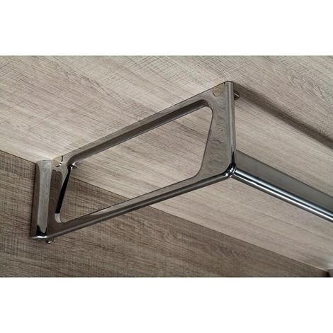 soporte estante kansas de zamak cromado mano derecha acabado cromo