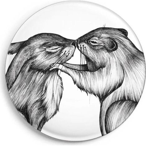Magnet mit Hasen- und Bibermotiv