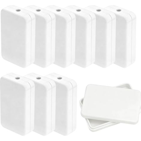 10 Boîtiers Projet en Plastique ABS, Petite Boîte De Connexion Électrique Blanche pour Projets Électroniques (Env. 55x35x15 mm) (1/5)