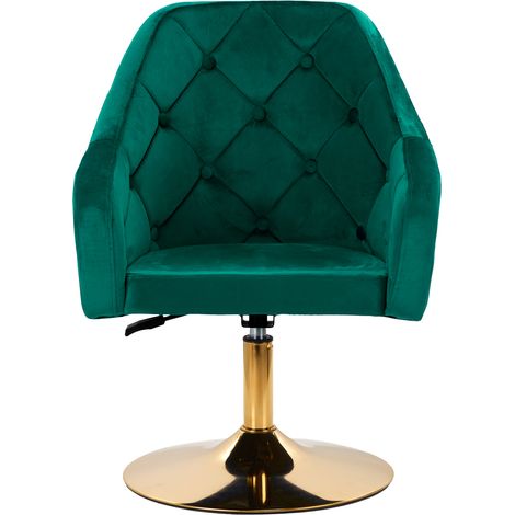 4Rico Drehsessel QS-BL14G Samtgrün (1/5)
