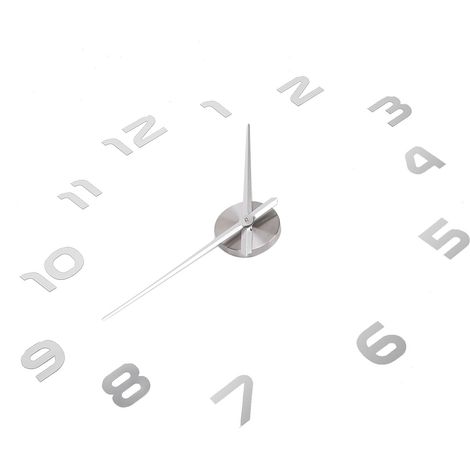Horloge Murale Adhésive Acrylique Silencieuse Sans Cadre DIY pour Bureau et Maison
