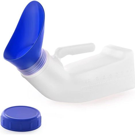 Urinoirs unisexes en plastique pour homme et femme avec bouchon à vis anti-déversement, urinoirs de toilette portables parfaits pour les voyages en voiture, en plein air (1/5)