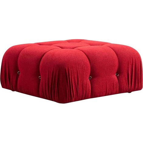 Fußhocker aus Stoff 95x95cm Bubble PT - Rot