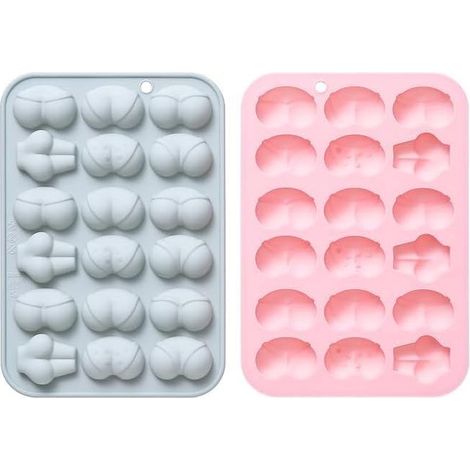 Silikonform für Junggesellinnenabschiede mit Scherzmotiv: Ideal für Kuchen, Eiswürfel, Geburtstagsseife, Backformen, Bastelarbeiten, Mousse, Schokolade, Fondant und originelle Kuchenformen. (1/4)