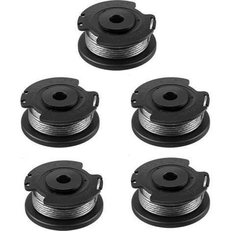 Replacement spool for Bosch ART 23 SL/ART 26 SL/ART 2300/ART 23-28/ART EASY (F016800569/F016800385) for Bosch lawnmowers with 1 cap (F016F04557) 5 pieces (1/5)