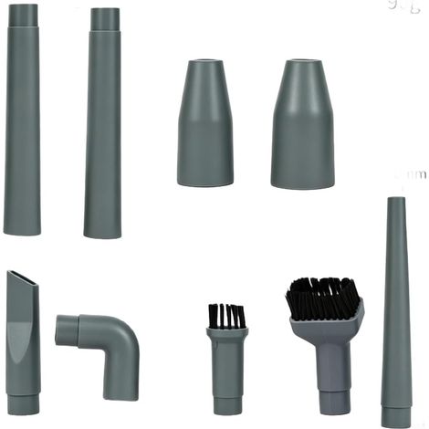 Lot de 9 têtes de brosse pour aspirateurs de 32 mm et 35 mm - Pour clavier, literie, plafond et espaces restreints - Intérieur et maison (1/5)