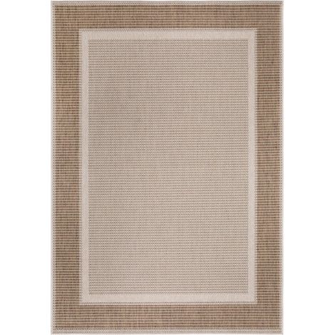 Tapis salon et chambre 160x230 beige rectangle tissé motif simple GRATI