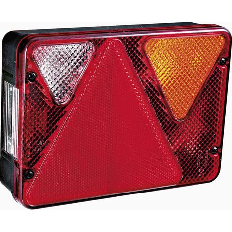 Feu arrière multifonction 12V – Clignotant, feu de stop, veilleuse, feu de recul – Prise 5 pôles incluse – Dimensions 187x130x50mm – Aj.Ba (1/7)