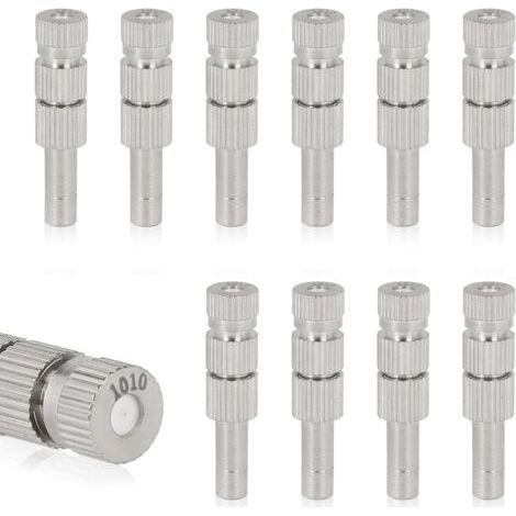 Lot de 10 Buses Brumisation Basse Pression 0,8 mm en Céramique, Laiton avec Filtre pour Connecteur 6 - 0.1 (1/5)