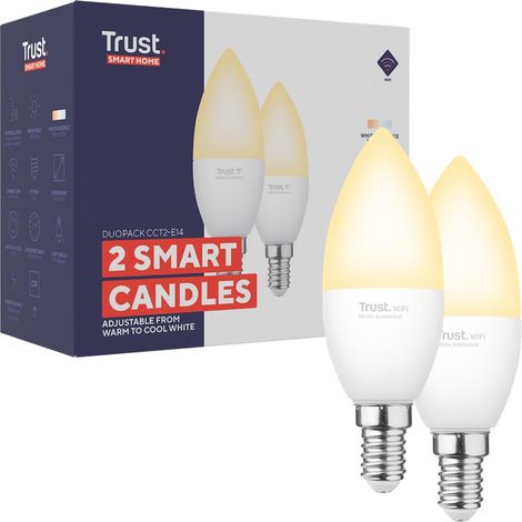 E14 Ampoule Connectée Lampe LED Dimmable Blanc, Lot de 2 (1/5)