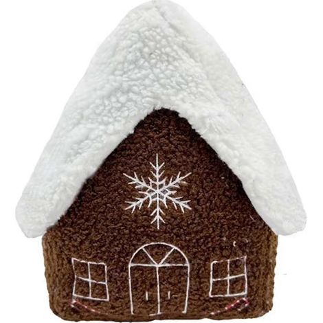Coussin décoratif en peluche Maison en pain d'épice --- (1/5)