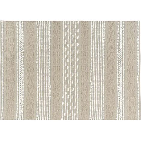 Tapis Déco "Blanca" 120x170cm Naturel & Blanc (1/3)