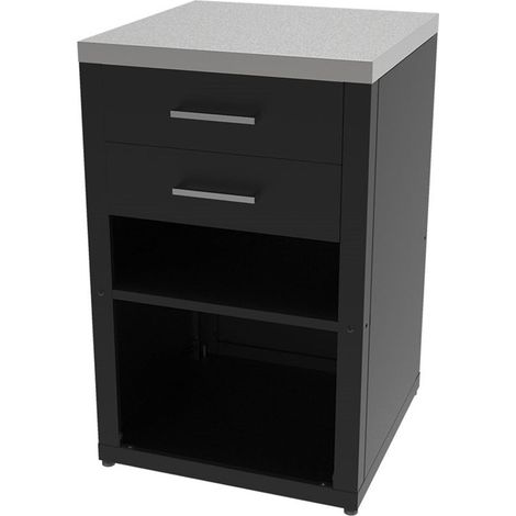 Modulo cassettiera con 2 cassetti e mensola centrale – Sistema Cucina Outdoor Componibile 60,7x60,7 h.94cm