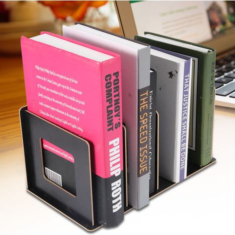 DIY-Schreibtischregal aus Holz, Aufbewahrung für Bücher, DVDs und Zeitschriften – ideal für Schüler, Kinder und Erwachsene 01 (1/4)
