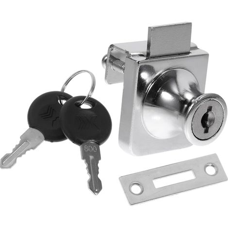Serrure sans perçage pour portes coulissantes de vitrines (1/5)