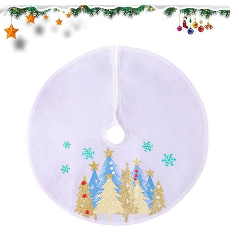 Tapis de sapin de Noël 42,5 cm - Socle de sapin en peluche - Tapis de sapin - Décoration de Noël (1/5)