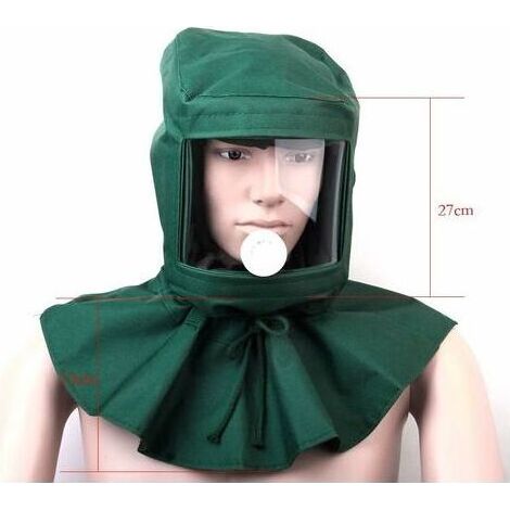 Casque Masque de Protection Anti-Vent Anti-poussière pour Sablage Sableuse (1/5)