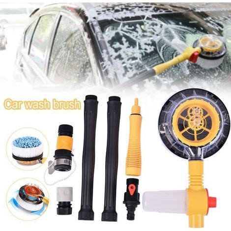 Car Wash Water Brush, Automatic Rotating Mop, Long-Handled Telescopic Car Wash Brush (1/4)
