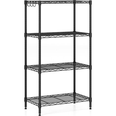 4 niveaux étagère de rangement métallique 272 kg, tablettes réglables pour garage, cuisine ou buanderie (1/5)