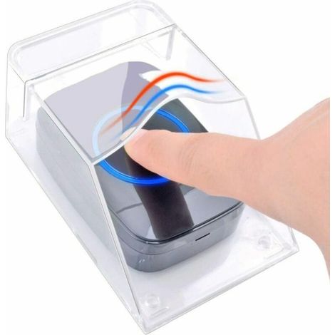 Boîtier de protection transparent pour sonnette extérieure, étanche, sans fil, fixation murale - 11 x 6 x 5 cm-AquaForge (1/5)