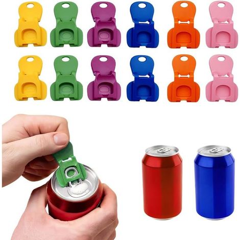 Lot de 12 bouchons canettes bière Ouvre soda (1/5)