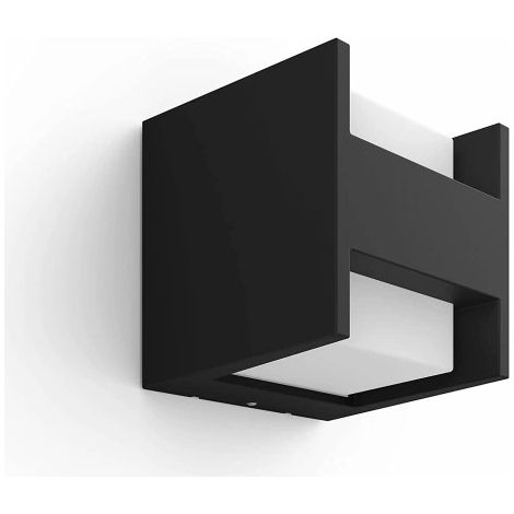 Lámpara de pared LED para jardín exterior Philips Hue Fuzo blanca de 9,1 W (1/4)