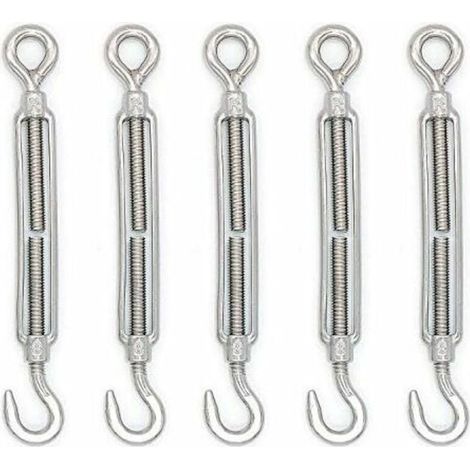 Wire rope tensioner, open-body flower basket, tensioner bolt, hook, ring, M8 5 pieces (1/5)