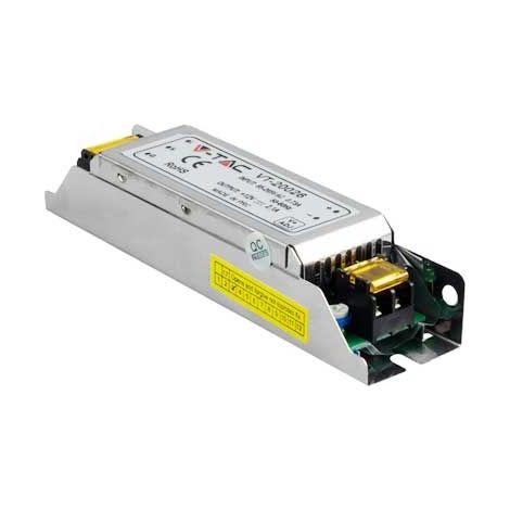 V-TAC VT-20026 Alimentatore SLIM in metallo 25W 12V 2.1A IP20 con morsetti a vite 115x40x25mm - 3228