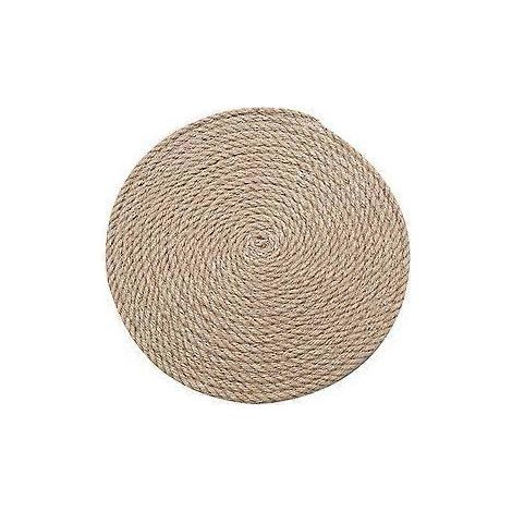 set de table en lin style campagne américaine, anti-brûlure, isolant, dessous de plat, pour la maison, salon de thé ou café, kaki (taille L) (1/3)