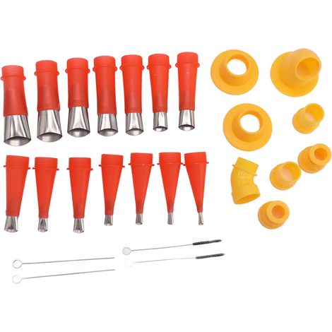Kit d'outils universel à buse intégrée, applicateur de buse en acier inoxydable avec base pour carrelage, fenêtres, vitres et murs extérieurs. (1/5)
