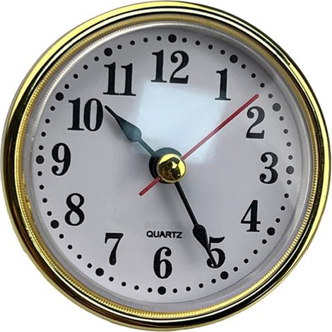 Mouvement Horloge Quartz - Insert Horloge DIY 65 mm 80 mm 90 mm 105 mm 110 mm - Cadran Blanc Chiffres Arabes - Montage Mural ou Boîtier - 1 Pièce (1/5)