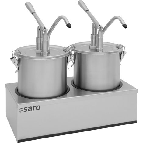 Distributeur sauce PD-002 - 2x4,5L - Dosage max 40ml - Support double - Saro