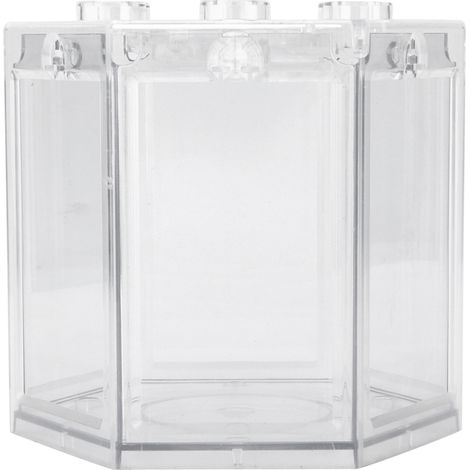 Mini-tragbares sechseckiges Aquarium fürs Büro – Stapelbare, transparente Dekoration (1/5)