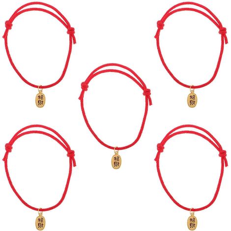 Joyería para gatos, collar para mascotas hecho a mano con cuerda roja para decoración, 20 unidades. (1/5)