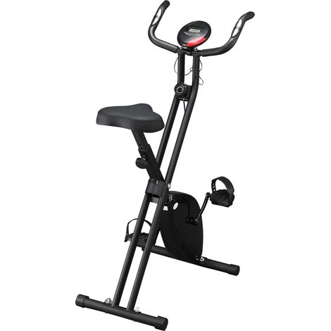 Professionelles Heimtrainer-Fahrrad, höhen- und widerstandsverstellbar, Stahl und PP, 41 x 86 x 112 cm, schwarz (1/5)