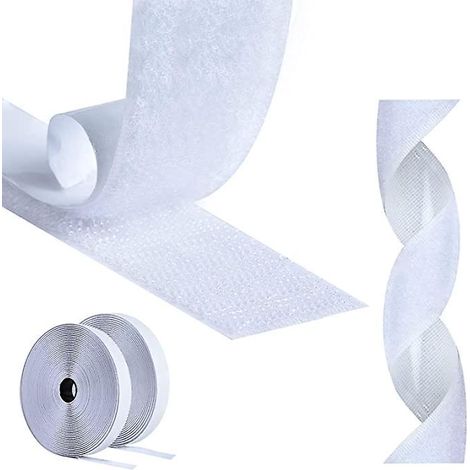 Doppelseitiges, selbstklebendes Klettband, 5 m Klettband, 30 mm starkes Klettband für den Haushaltsgebrauch. (1/5)