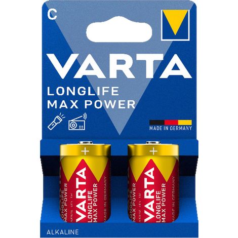 Pila alcalina Varta LL MAX C LR14 para linterna, radio y reloj (2 unidades) (1/2)