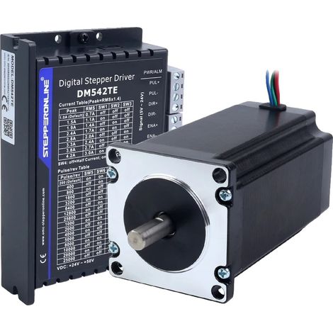 Kit motore passo-passo, Nema 23, prestazioni di coppia elevate, 3Nm, lunghezza 100mm, 8mm (1/2)